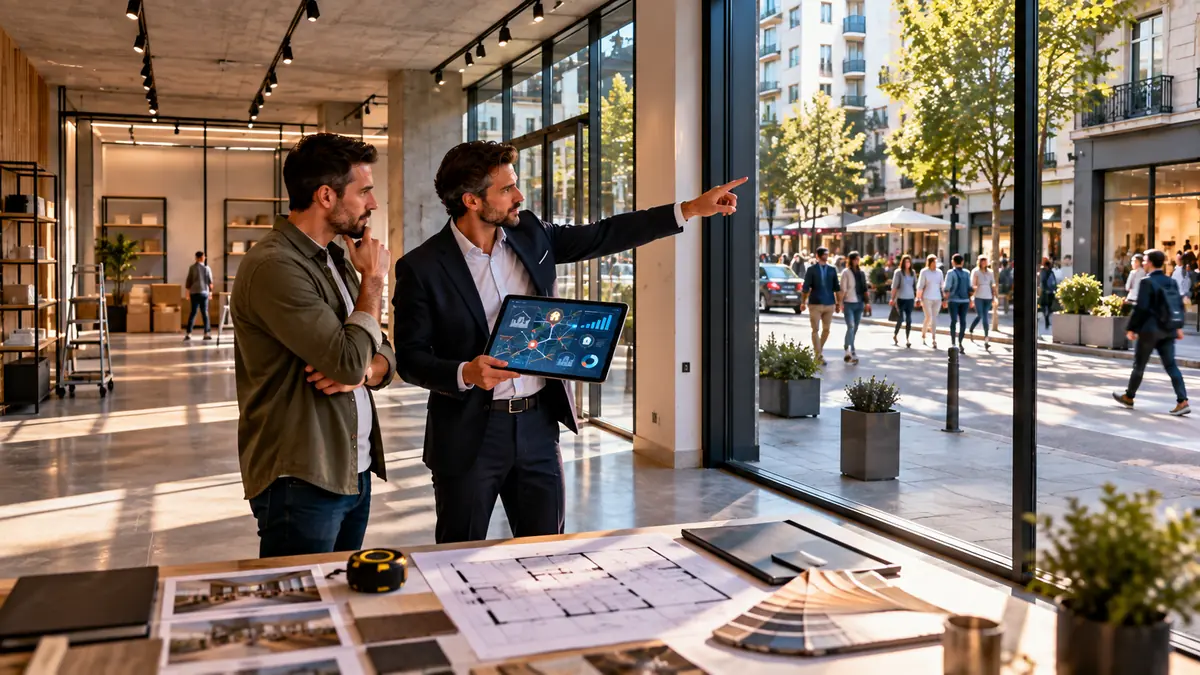 Visite d’un local commercial pour une entreprise